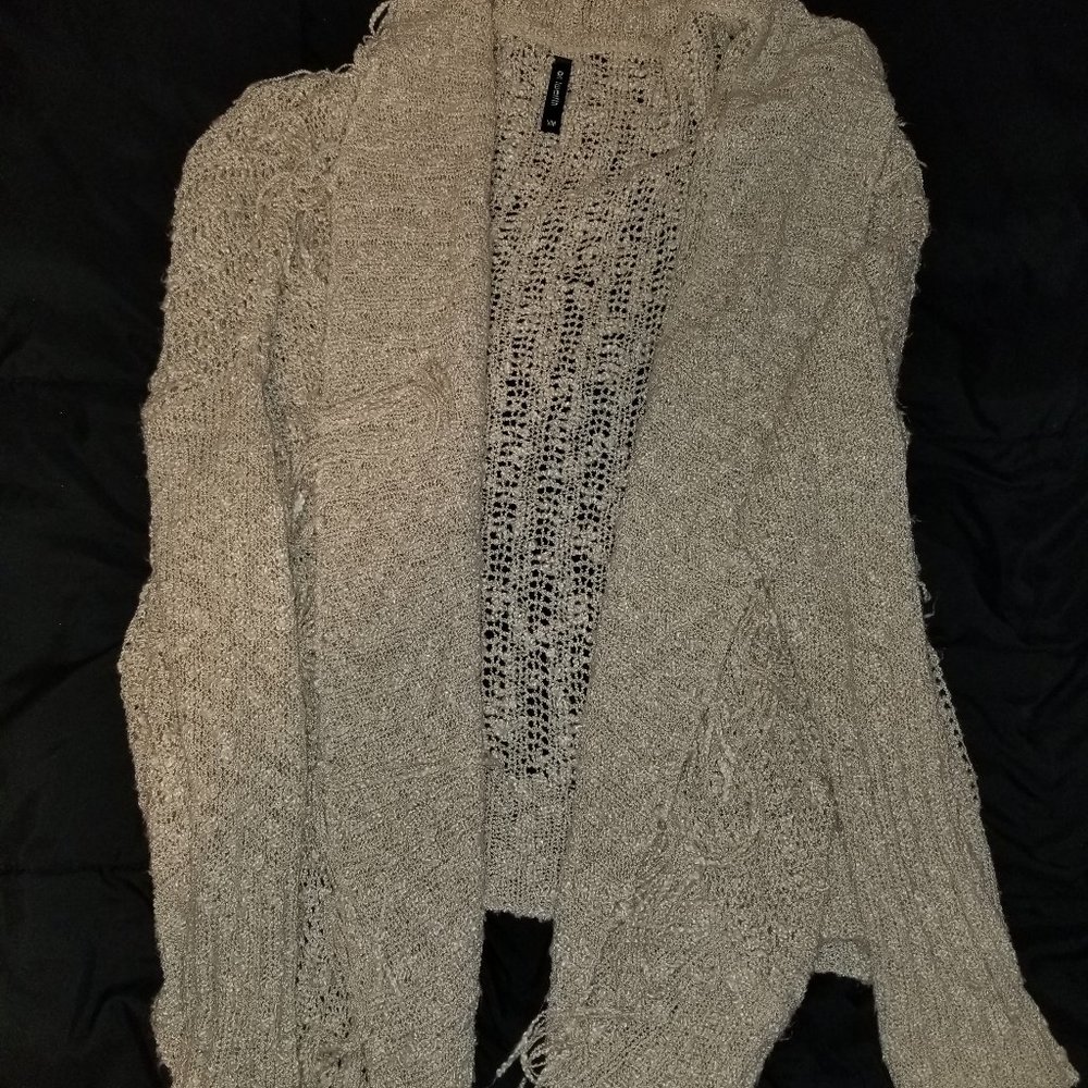 Beige Knitted Cardigan